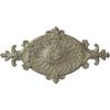 Ekena Millwork CM23RO1CSC Quentin Ceiling Medallion, Castle Stone Crackle, 23 1/2"W x 12 1/4"H x 1 1/2"P view 1