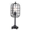 JONATHAN Y Odette Table Lamp Industrial Metal Wire Cage 20", Black/Silver view 1