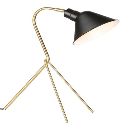 JONATHAN Y Mae Modern Metal Task Desk Lamp 20.25", Brass Gold/Black