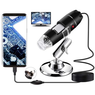 Bysameyee USB Microscope for Android/PC, 40-1000X Magnification Digital Microscope Camera Endoscope with 8 Adjustable LED Lights (Not Compatible with iPhone/iPad)