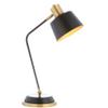 JONATHAN Y Rochelle 23" 1-Light Metal LED Task Lamp, Black/Brass Gold view 1