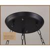 RUNNUP Industrial 20'' Wide 6 Lights Pendant Retro Chandelier Vintage Ceiling Light with Metal Mesh Frame Pendant Lamp in Black Finish view 4