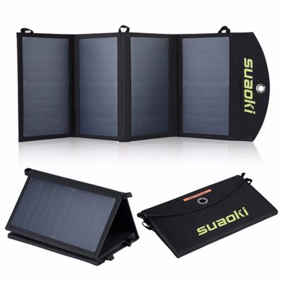 Marketed by Miraj 25W Fold able Solar Panels Power Bank Charger (Germany/Black)