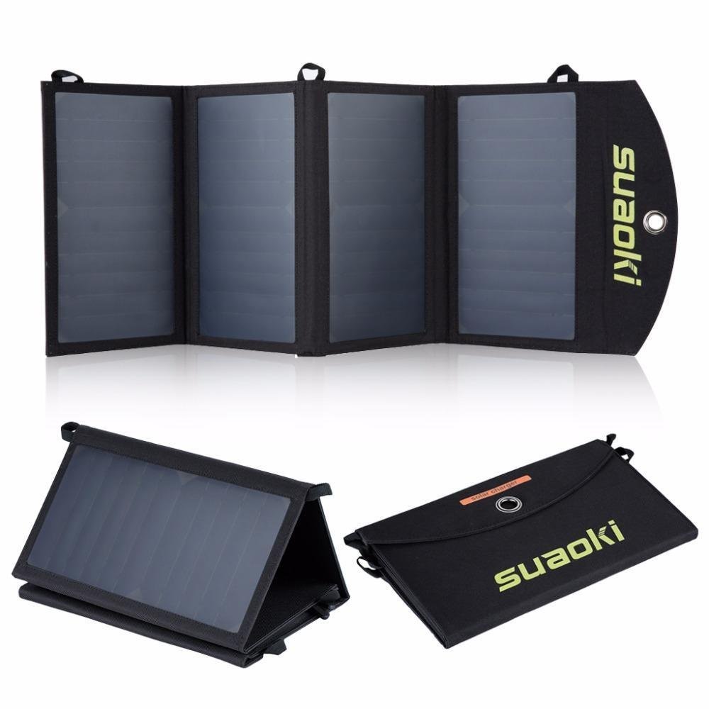 Marketed by Miraj 25W Fold able Solar Panels Power Bank Charger (Germany/Black)