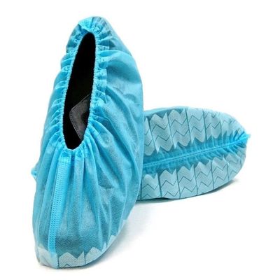HUTCH-PAK UNIVERSAL BLUE LATEX-FREE SPUNBOND POLYPROPYLENE WITH ANTISKID TRACTION SHOE COVERS. (2XL)