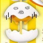 Gudetama Ghost Egg Mascot 1" 3D Phone Strap