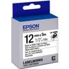 Epson LabelWorks IronOn Tape Cartridge ~1/2" Black on White (LK-4WBQ) - for use with LW-300, 400, 600P, 700 Label Printers view 1
