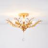 LightInTheBox Vintage Crystal Branches Chandeliers Flush Mounted Fixture with 4 Lights Tree Leaves Ceiling Lights Pendant Lighting Modern view 2