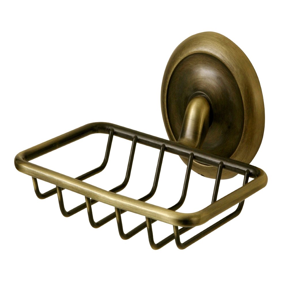 Bisk 00406 Deco Shower Soap Dish in Antique Brass, 13 x 12 x 8 cm