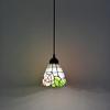 Kiven Pink Rose Glass Shade H-Type Track Lighting Pendant,Bulb not Included view 1