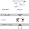 Kiven 5.9-inches Mini Tiffany Style Stained Glass H-type Track Pendant Fixture,Bulb Sold Separately view 2