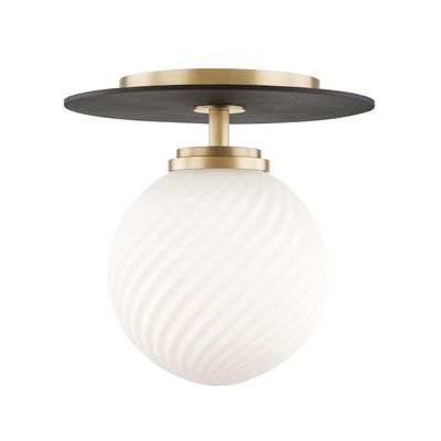Mitzi H200501S-AGB/BK Ellis Flush Mount, Gold