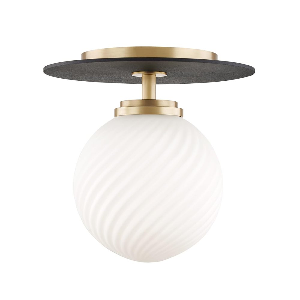 Mitzi H200501S-AGB/BK Ellis Flush Mount, Gold