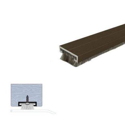 Dark Bronze Mortised Door Bottom Sweep with Pile Brush Seal (7452DB) in (36''), SMS # 6 x 1/2'' supplied