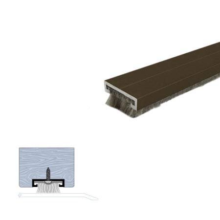 Dark Bronze Mortised Door Bottom Sweep with Pile Brush Seal (7452DB) in (36''), SMS # 6 x 1/2'' supplied