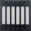 Black 6 Gang GFI Rocker Opening Wall Plate - 6 GFI Rockers view 1