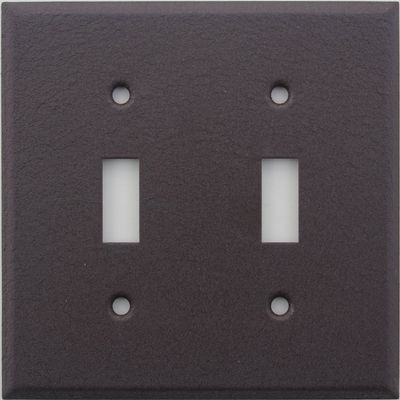 Brown Wrinkle 2 Gang Toggle Switch Wall Plate