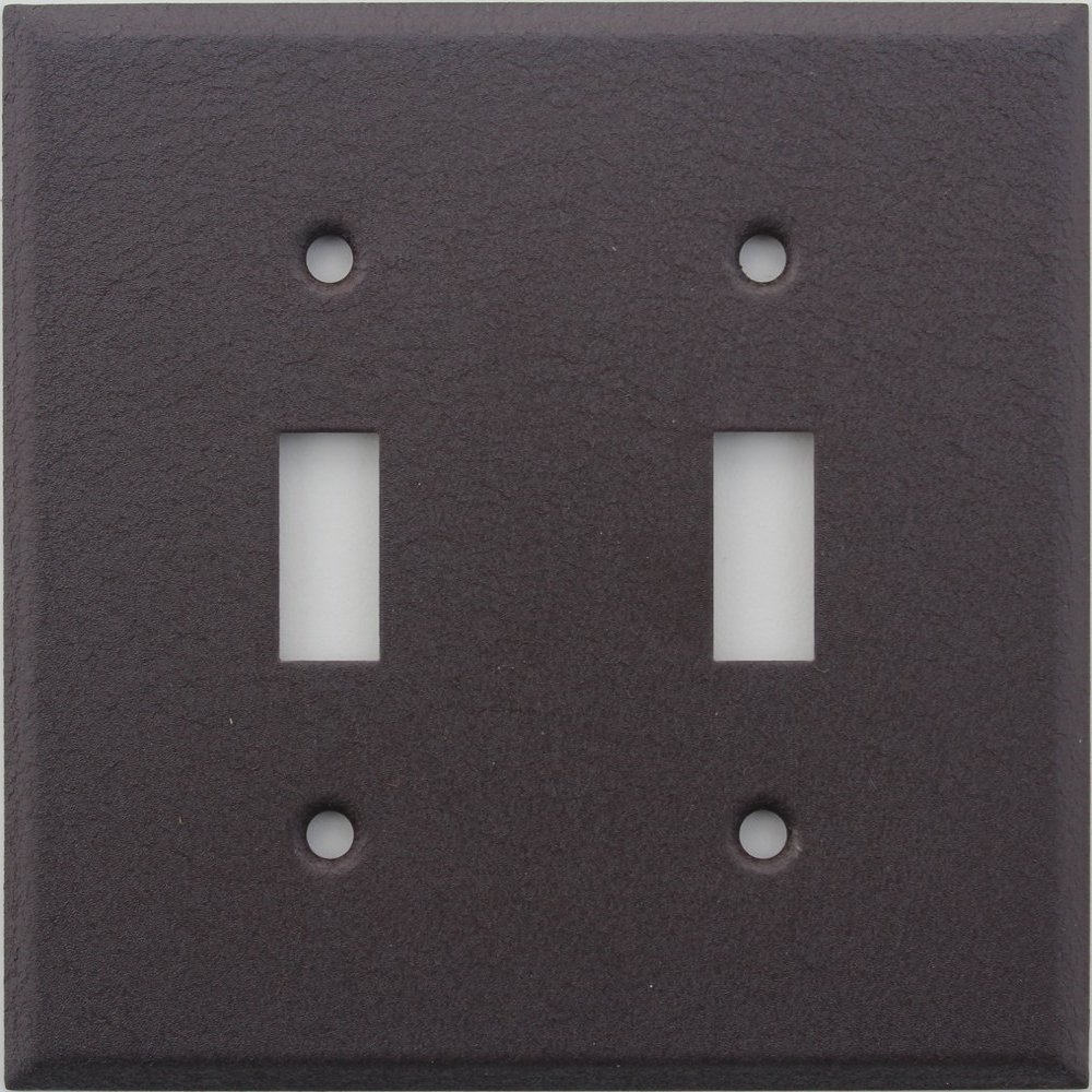 Brown Wrinkle 2 Gang Toggle Switch Wall Plate