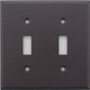 Brown Wrinkle 2 Gang Toggle Switch Wall Plate view 1