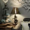 Set of 2 Pirate Skeleton Table Lamps with Treasure Map Shades, 21 Inch view 4