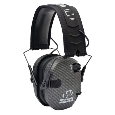 Walker's Game Ear Razor Slim Electronic Muff Hearing Protection, Carbon, One Size