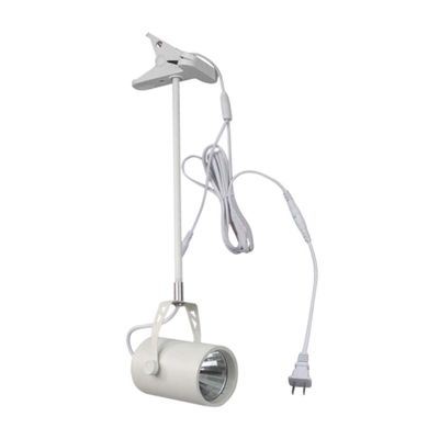 Penfly 12w COB Adjustable Clip Spotlight Clamp Light Fixture Ceiling Pendant Wall Lamp Display Background Store Cloth Restaurant AC White Shell(Warm White)