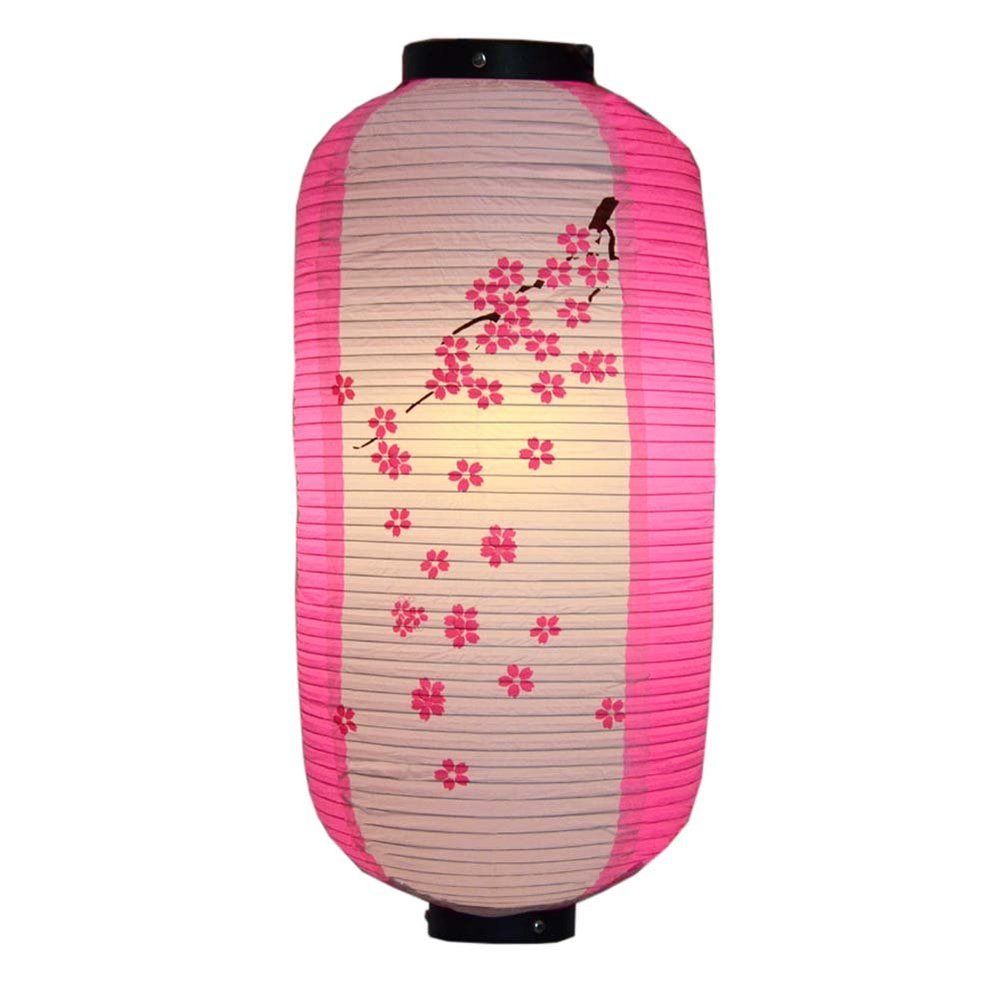 FANCYPUMPKIN Japanese Style Hanging Lanterns Sushi Bar Restaurant Folding Lantern for Izakaya, Rose Sakura