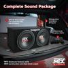 MTX 12-Inch Dual Subwoofer with Amp & Wiring Kit - Complete Car Sound System Bundle with 1200W Loaded Enclosure, Planet Audio Peak 1500W Monoblock Amplifier, and Soundstorm 8 Gauge Installation Set view 3