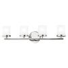 Hudson Valley Lighting Mitzi H239304-PN Ryan Bathroom, 4-Light, 35W, Silver Finish, Clear Frosted Glass (24.75''W x 6.25''H) view 1