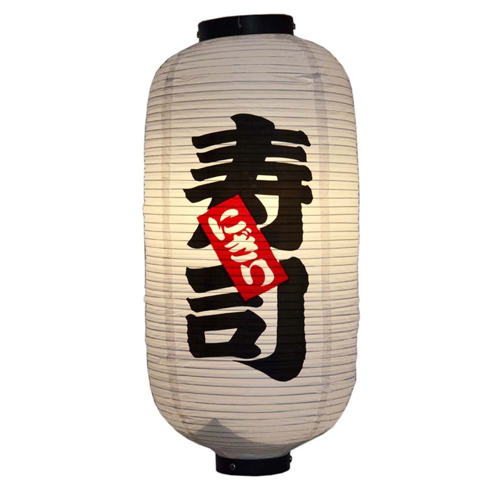 Japanese Style White Hanging Lanterns Sushi Bar Restaurant Folding Lantern for Izakaya, L-06