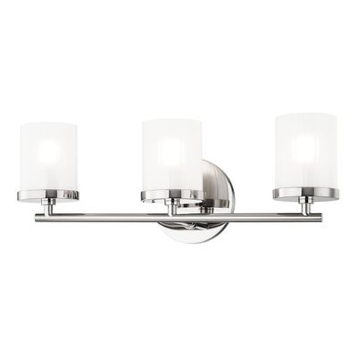 Mitzi H239303-PN Ryan-Three Light Bath Bracket in Style-17.5 Inches Wide by 6.25 Inches High, Finish Color: Polished Nickel