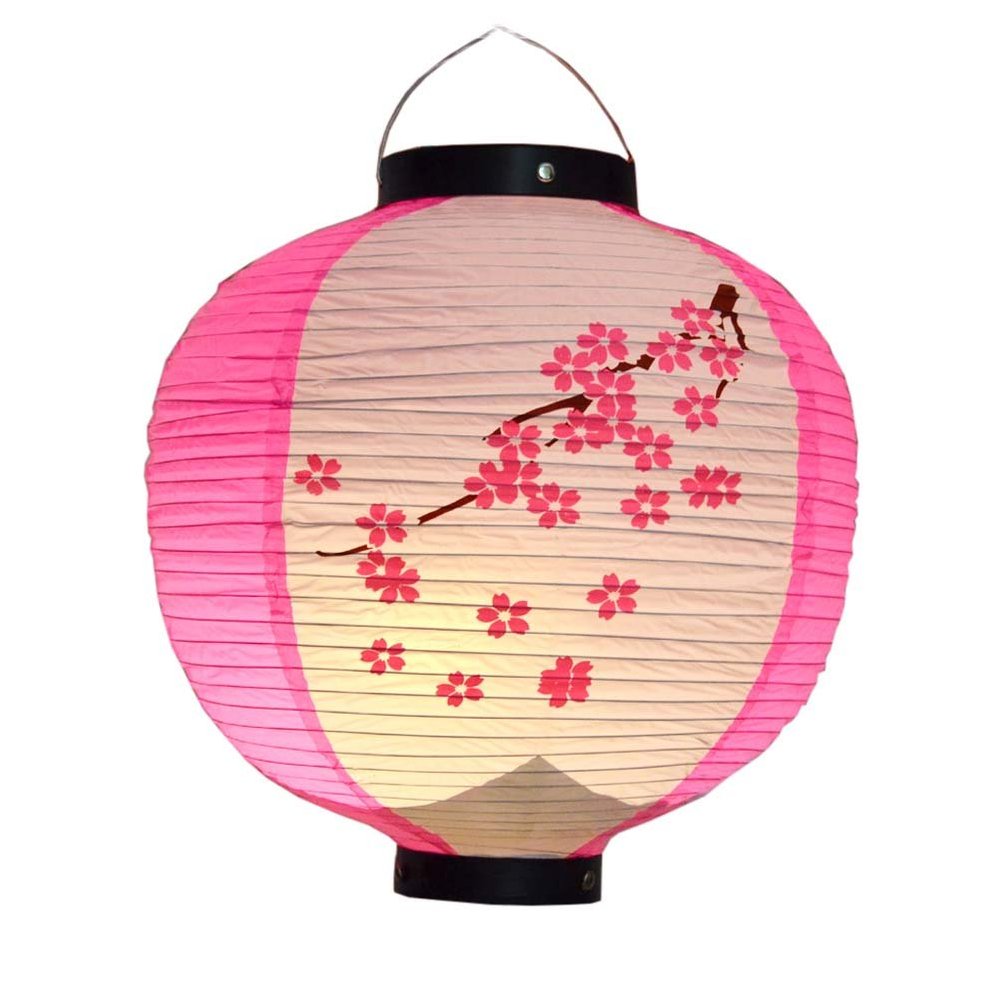 Japanese Style Hanging Lanterns Sushi Bar Restaurant Folding Lantern for HOM/Bar, Rose Sakura
