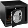 Amazon Basics Steel Security Safe and Lock Box with Digital Keypad, Electronic Lock, Emergency Key Open, Secure Cash, Jewelry, Documents, Black, 0.7 Cubic Feet, 16.9-x-14.6-x-7.1-inches (WxDxH) view 1