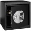 Amazon Basics Steel Security Safe Box with Digital Keypad, for Valuables, Cash, Jewelry, Documents, Removable Shelf, Black, 1 Cubic Foot, 16.9"x14.6"x9.1" (WxDxH) view 1
