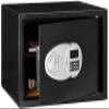Amazon Basics Steel Security Safe and Lock Box with Digital Keypad, Easy to Use, Removable Shelf, Secure Cash, Jewelry, Documents, Black, 1.2 Cubic Feet, 16.9-x-14.6-x-10.6-inches (WxDxH) view 1