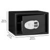 Amazon Basics Steel Security Safe and Lock Box with Digital Keypad, Easy to Use, Removable Shelf, Secure Cash, Jewelry, Documents, Black, 1.2 Cubic Feet, 16.9-x-14.6-x-10.6-inches (WxDxH) view 2