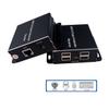 E-SDS USB Extender Over Cat5E/6 up to 196ft, USB2.0 Over Cat6 Cat5E Extender with 4 USB 2.0 Ports, Plug and Play, No Driver Needed Support All Operating System, Two Web Cameras Work Synchronously view 1