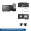 E-SDS USB Extender Over Cat5E/6 up to 196ft, USB2.0 Over Cat6 Cat5E Extender with 4 USB 2.0 Ports, Plug and Play, No Driver Needed Support All Operating System, Two Web Cameras Work Synchronously view 4