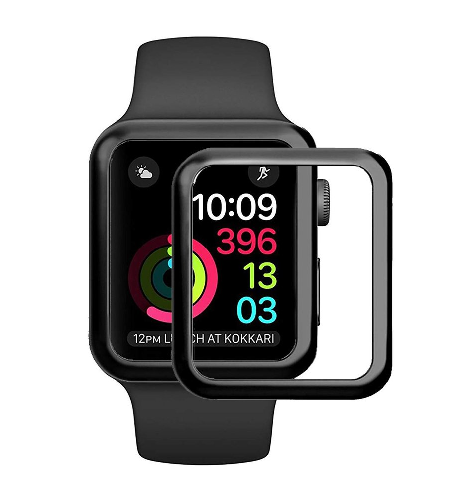 Youniker 2 Pack 3D Full Coverage Compatible with Apple Watch 42MM Screen Protector Tempered Glass Screen Protectors for iWatch 42mm (Series 1/Series 2/Series 3)