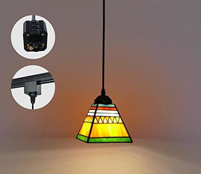 Kiven H-Type 3 Wire Track Light Pendants Length 4.9 feet Restaurant Chandelier Decorative Chandelier Instant Pendant Light Bulb not Include Glass Pendant Lamp