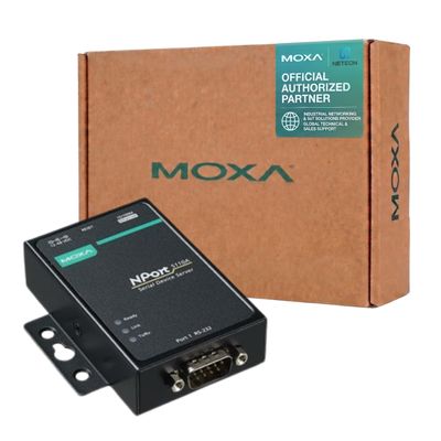 MOXA NPort 5110A-T - 1 Port Device Server, 10/100 Ethernet, RS-232, DB9 Male, -40 to 75C Operating Temperature