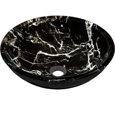 Novatto PALLINA Glass Vessel Bathroom Sink, White