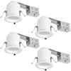Four Bros 4" Inch LED Remodel LED Recessed Light Kits, IC Rated Remodel Housing and Dimmable LED Downlight, Damp Rated, 10W, 750lm, 5000K (Daylight), ETL Listed, Pack of 4 view 1