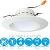 Four Bros 4" Inch LED Remodel LED Recessed Light Kits, IC Rated Remodel Housing and Dimmable LED Downlight, Damp Rated, 10W, 750lm, 5000K (Daylight), ETL Listed, Pack of 4 view 3