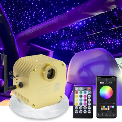 AMKI 16W Bluetooth Twinkle Fiber Optic Star Ceiling Lights Lamp Kit, LED RGBW Engine Driver APP/Remote Control (430pcs(0.03in+0.04in+0.06in)9.8ft)