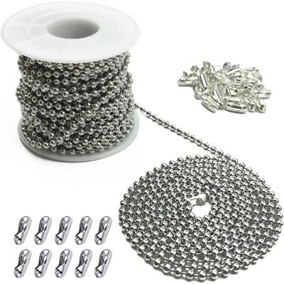Hyamass 30 Feet 3.2mm Beaded Ball Chain, Ceiling Fan Pull Chain Extension