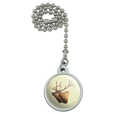 GRAPHICS & MORE Elk Head Hunting Ceiling Fan and Light Pull Chain