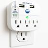 Cruise Approved Power Strip - Non Surge Protector for Cruise Ship with 2 USB Outlets - Cruise Ship Essentials 2026 for Carnival, Princess, Norwegian, Holland America, MSC & Major Cruise Lines (White) view 1