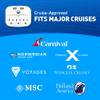 Cruise Approved Power Strip - Non Surge Protector for Cruise Ship with 2 USB Outlets - Cruise Ship Essentials 2026 for Carnival, Princess, Norwegian, Holland America, MSC & Major Cruise Lines (White) view 4