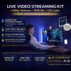 Live Video Streaming Kit, Includes 1080p 30 FPS Webcam, RGB USB Microphone, Adjustable LED Light for Twitch, YouTube, Podcast and WFH. for PC and Laptop (Not for PS5 & Xbox Alone). view 2